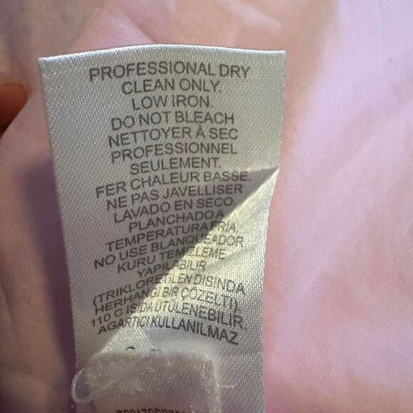 Tibi Pink Cotton Blouse Women’s Size M Elbow Sleeve Boxy Top - Picture 7 of 8